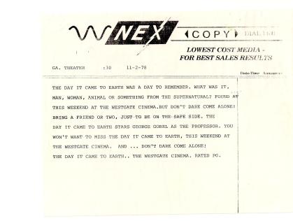 The day it came to earth