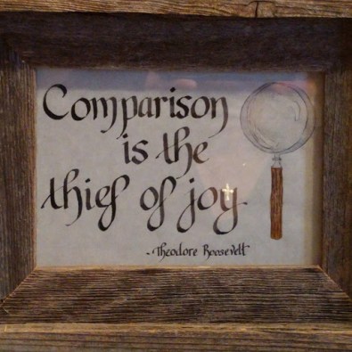 Comparison is the thief of joy
